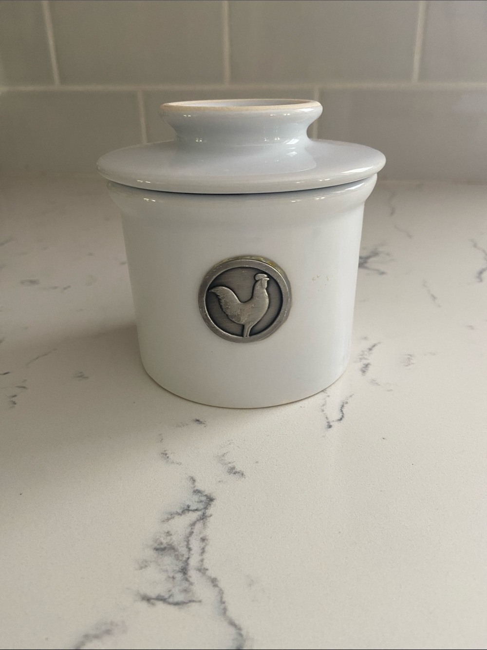 Boston Warehouse Rooster Butter Bell French Butter Crock